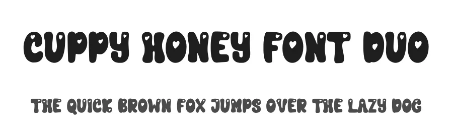 Cuppy Honey Font Duo by qwrtype — Display Font