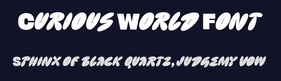 Curious World Font by Sarid Ezra — Sans Serif Font — thumbnail 2