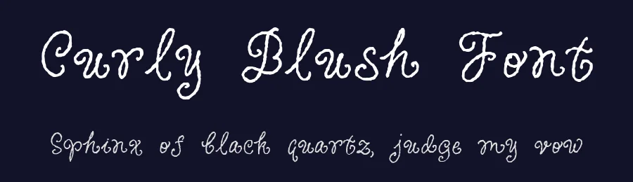 Curly Blush Font by Littlehand — Script Handwritten Font — thumbnail 2