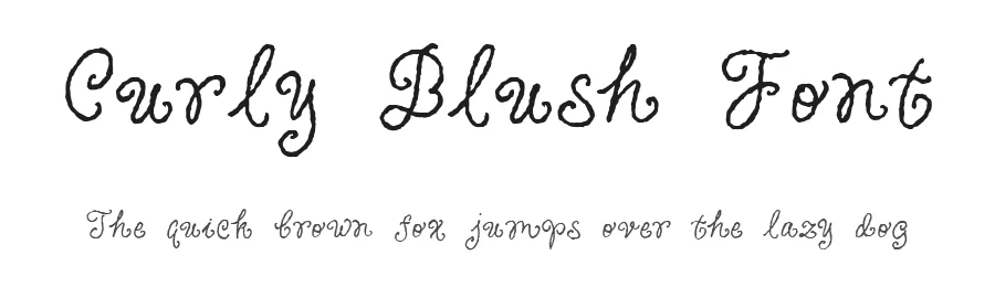 Curly Blush Font by Littlehand — Script Handwritten Font