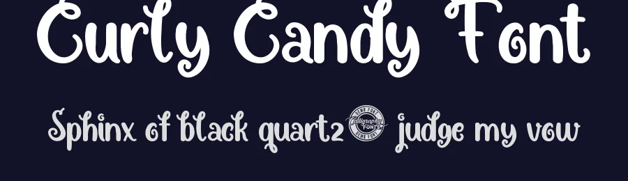 Curly Candy Font by CalligraphyFonts.net — Script Handwritten Font — thumbnail 2