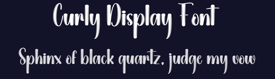 Curly Display Font by creativeletter — Script Handwritten Font — thumbnail 2