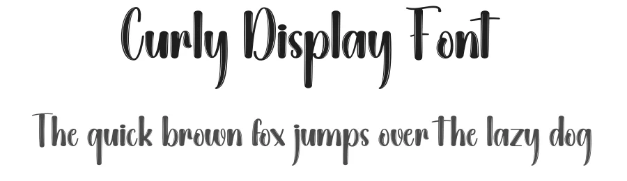 Curly Display Font by creativeletter — Script Handwritten Font
