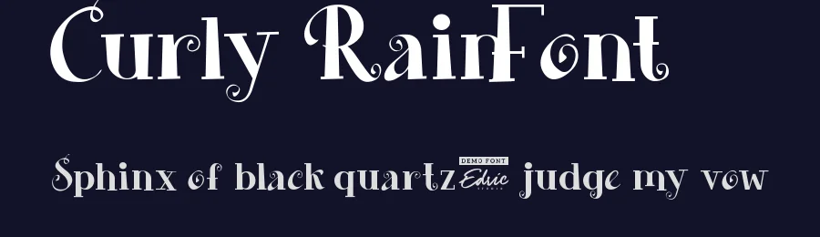 Curly Rain Font by edricstudio — Display Font — thumbnail 2