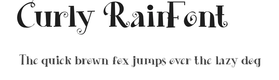 Curly Rain Font by edricstudio — Display Font
