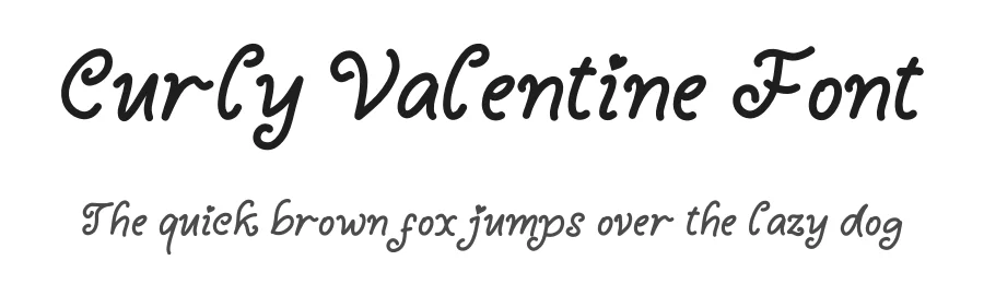 Curly Valentine Font by Yoga Letter — Display Font