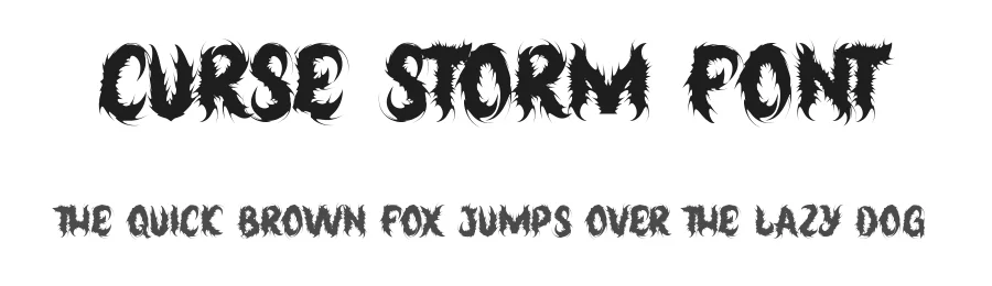 Curse Storm Font by noahtype — Decorative Font