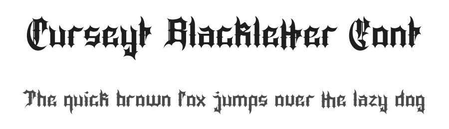 Curseyt Blackletter Font by Dhabee — Blackletter Font