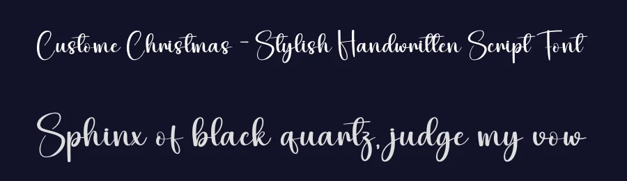 Custome Christmas – Stylish Handwritten Script Font by creativeletter — Script Handwritten Font — thumbnail 2