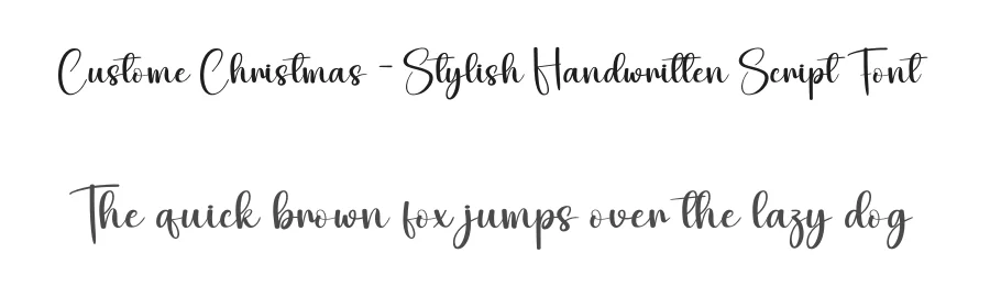 Custome Christmas – Stylish Handwritten Script Font by creativeletter — Script Handwritten Font