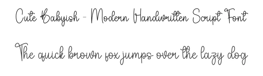Cute Babyish – Modern Handwritten Script Font by andikastudio — Script Handwritten Font