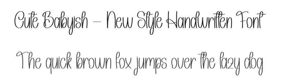 Cute Babyish – New Style Handwritten Font by andikastudio — Script Handwritten Font