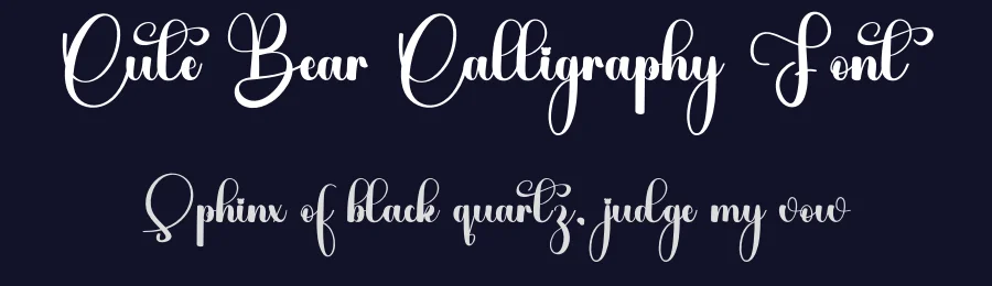 Cute Bear Calligraphy Font by freshtypeink — Script Handwritten Font — thumbnail 2