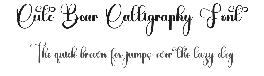 Cute Bear Calligraphy Font by freshtypeink — Script Handwritten Font