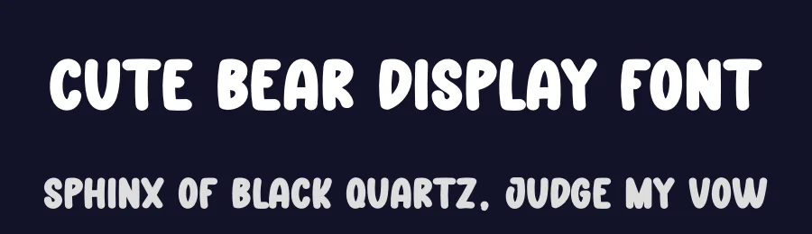 Cute Bear Display Font by creativeletter — Display Font — thumbnail 2