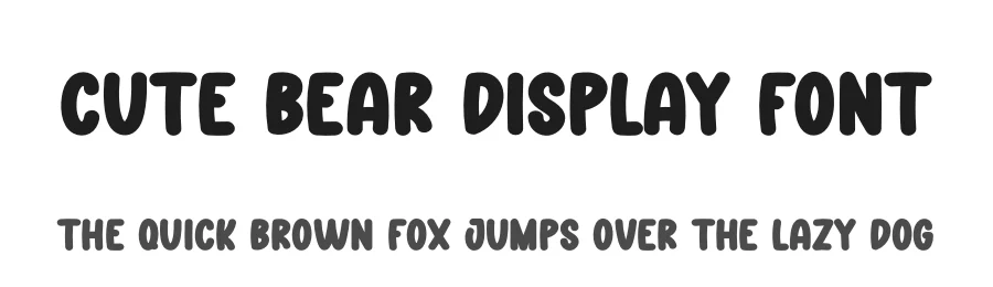 Cute Bear Display Font by creativeletter — Display Font