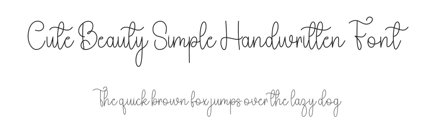 Cute Beauty Simple Handwritten Font by freshtypeink — Script Handwritten Font