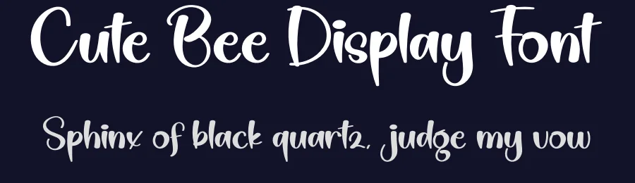 Cute Bee Display Font by creativeletter — Script Handwritten Font — thumbnail 2
