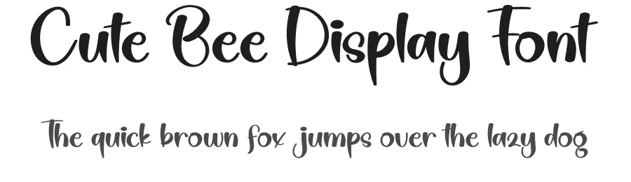 Cute Bee Display Font by creativeletter — Script Handwritten Font