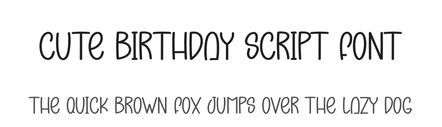 Cute Birthday Script Font by creativeletter — Script Handwritten Font