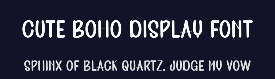 Cute Boho Display Font by freshtypeink — Display Font — thumbnail 2