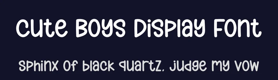 Cute Boys Display Font by andikastudio — Display Font — thumbnail 2
