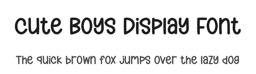 Cute Boys Display Font by andikastudio — Display Font