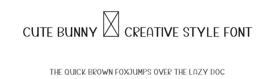 Cute Bunny – Creative Style Font by freshtypeink — Display Font