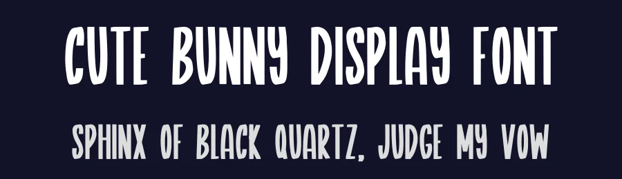 Cute Bunny Display Font by Craftedtype — Decorative Font — thumbnail 2