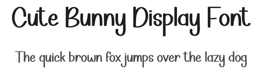 Cute Bunny Display Font by creativeletter — Script Handwritten Font