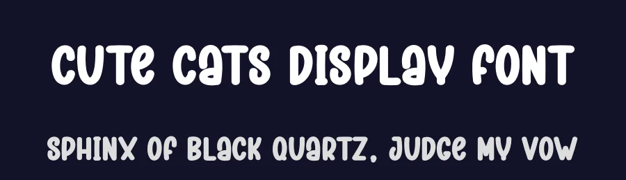 Cute Cats Display Font by creativeletter — Display Font — thumbnail 2