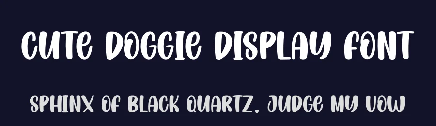 Cute Doggie Display Font by creativeletter — Display Font — thumbnail 2