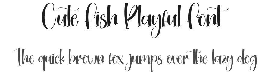 Cute Fish Playful Font by creativeletter — Script Handwritten Font