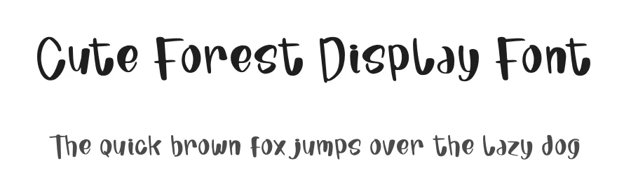 Cute Forest Display Font by glorytype — Display Font