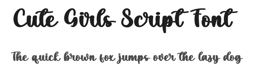 Cute Girls Script Font by creativeletter — Script Handwritten Font