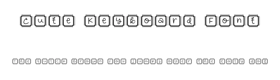 Cute Keyboard Font by CalligraphyFonts.net — Display Font