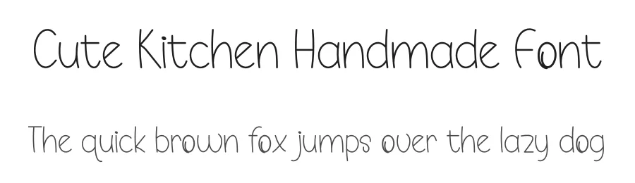 Cute Kitchen Handmade Font by freshtypeink — Display Font