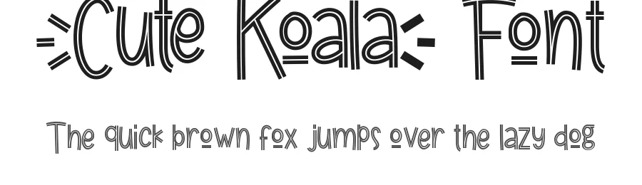 Cute Koala Font by CalligraphyFonts.net — Decorative Font