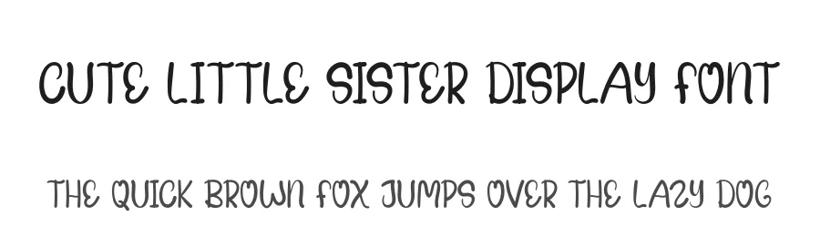 Cute Little Sister Display Font by andikastudio — Display Font