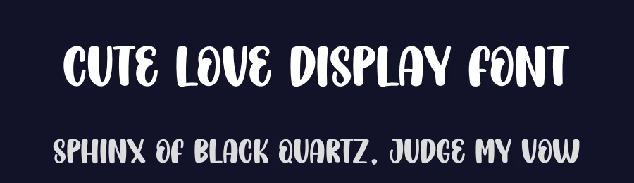 Cute Love Display Font by creativeletter — Display Font — thumbnail 2