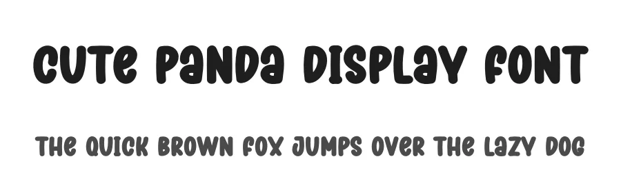 Cute Panda Display Font by creativeletter — Display Font