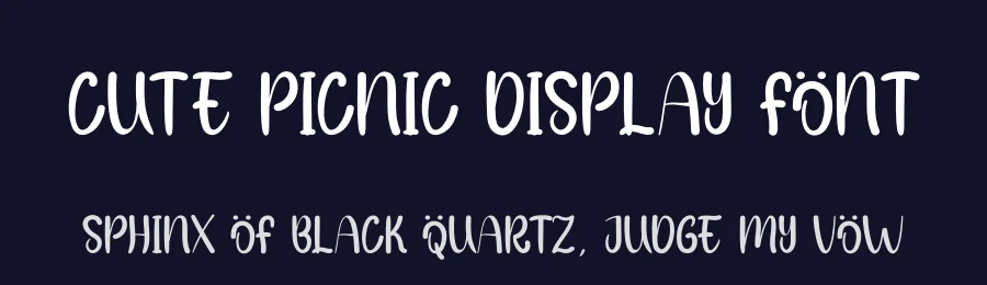 Cute Picnic Display Font by andikastudio — Display Font — thumbnail 2