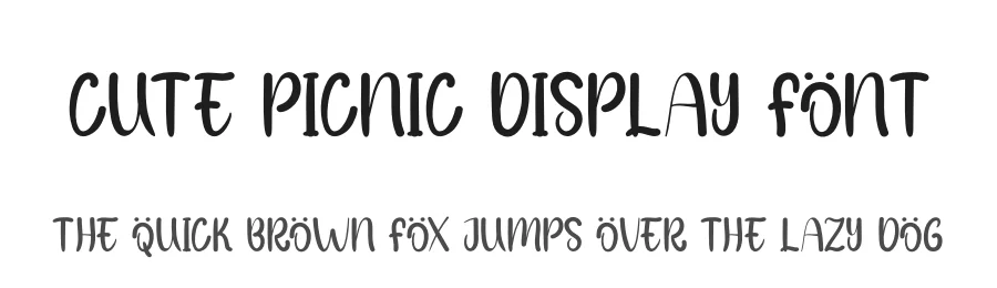 Cute Picnic Display Font by andikastudio — Display Font