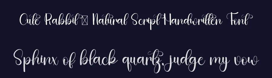 Cute Rabbit – Natural Script Handwritten Font by freshtypeink — Script Handwritten Font — thumbnail 2