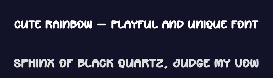 Cute Rainbow – Playful And Unique Font by andikastudio — Display Font — thumbnail 2