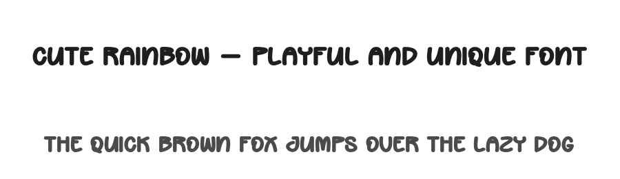 Cute Rainbow – Playful And Unique Font by andikastudio — Display Font