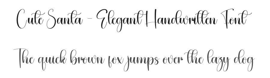 Cute Santa – Elegant Handwritten Font by creativeletter — Script Handwritten Font