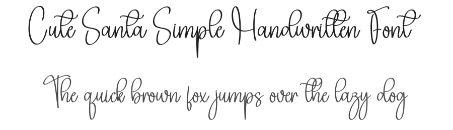 Cute Santa Simple Handwritten Font by creativeletter — Script Handwritten Font