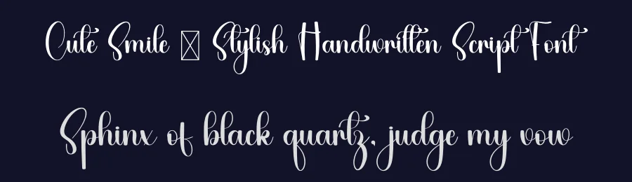 Cute Smile – Stylish Handwritten Script Font by freshtypeink — Script Handwritten Font — thumbnail 2