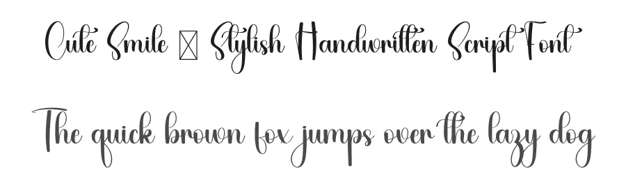 Cute Smile – Stylish Handwritten Script Font by freshtypeink — Script Handwritten Font